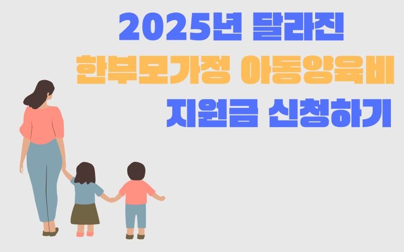 2025년 달라진 한부모가정 아동양육비